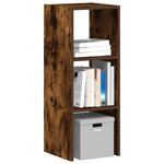 vidaXL Bibliothèque empilable chêne fumé 30x30x80 cm bois d'ingénierie