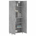 vidaXL Buffet haut Gris béton 69 5x34x180 cm Bois d'ingénierie