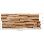 vidaXL Panneaux de revêtement mural 3D 10 Pièces 1 08 m² Bois de teck