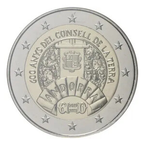 2 euros commémorative Andorre 2019 - Conseil de la Terre.