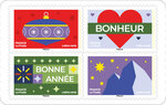 Carnet de 12 timbres - Des fêtes hautes en couleur - Lettre verte