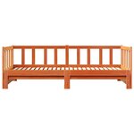 vidaXL Lit Pull-out de Jour Brun cire 203.5 x 164 x 66 cm Pin massif