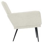 vidaXL Fauteuil Crème 62x79x79 cm Velours