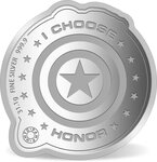 Pièce de monnaie en Argent g 31.1 (1 oz) Millésime Marvel Pamp CAPTAIN AMERICA