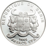 Pièce de monnaie en Argent 1000 Francs g 31.1 (1 oz) Millésime 2019 Plants of the World PEACE AND LOVE