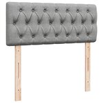 vidaXL Sommier à lattes de lit avec matelas Gris clair 120x200cm Tissu