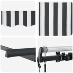 vidaXL Auvent Rétractable Anthracite et blanc 250 x 200 cm