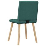 vidaXL Chaises à manger lot de 4 vert foncé tissu