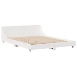 vidaXL Cadre de lit sans matelas blanc 120x190 cm bois de pin massif