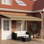 vidaXL Auvent rétractable électrique Vert Jaune Anthracite 4 × 3 m