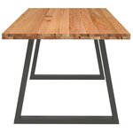 vidaXL Table à manger marron clair bois de chêne massif rectangulaire