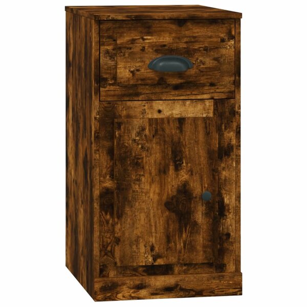 vidaXL Armoire latérale avec tiroir chêne fumé 40x50x75 cm