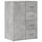 vidaXL Buffet gris béton 59x39x80 cm bois d'ingénierie