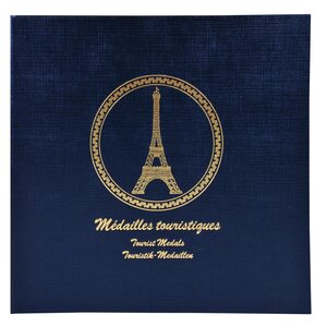 Classeur De Collection Pour 100 Médailles Souvenirs - 24 5x25 Cm - Bleu Marine - Exacompta