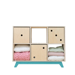 Meuble de rangement NABOSKY turquoise 2x3