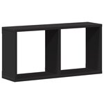 vidaXL Armoire murale 60x16x30 cm noir bois d'ingénierie