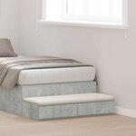 Tiroirs de lit vidaXL Gris béton 75x36 5x16 5 cm en bois manufacturé