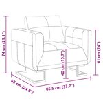 vidaXL Fauteuil cube avec pieds chromés Blanc Similicuir