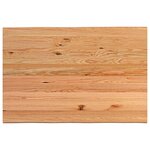 vidaXL Table à manger avec bord naturel bois de chêne massif rectangulaire