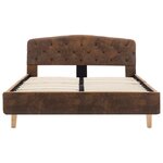 vidaXL Cadre de lit sans matelas marron similicuir daim 120x200 cm