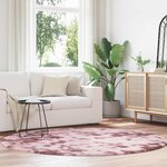 vidaXL Tapis Shaggy à poils longs NAVARRA rose poudré 200x200 cm