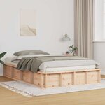 vidaXL Cadre de lit Pin massif 210 x 158 x 30 cm Pin massif