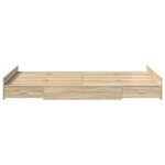 vidaXL Cadre de lit avec rangement Chêne sonoma 120 x 190 cm