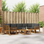 vidaXL Ensemble de canapés d'extérieur 8 Pièces Naturel et Anthracite
