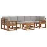 vidaXL Ensemble de canapés d'extérieur 8 pc Gris Naturel et Clair