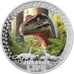 Pièce de monnaie en Argent 10 Dollars g 31.1 (1 oz) Millésime 2025 Jurassic Life VELOCIRAPTOR