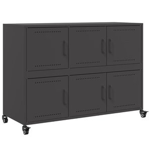 vidaXL Buffet noir 100 5x39x72 cm acier