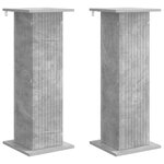 vidaXL Support de Plante 2 pc Gris béton 30 5 x 30 x 80 5 cm