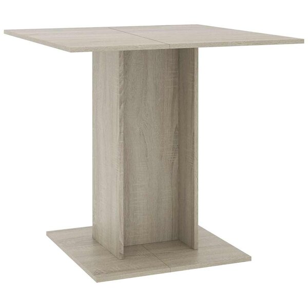 vidaXL Table à dîner Chêne sonoma 80x80x75 cm Bois d'ingénierie