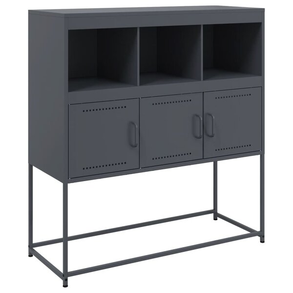 vidaXL Buffet anthracite 100 5x39x107 cm acier