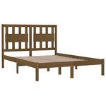 vidaXL Cadre de lit sans matelas marron miel bois massif 200x200 cm