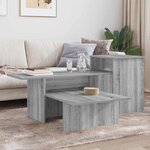 vidaXL Table console Gris Sonoma 91 5 x 35 x 38 5 cm Bois d'ingénierie