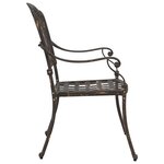 vidaXL Chaise de jardin 2 Pièces Bronze 55 x 56 5 x 91cm Aluminium