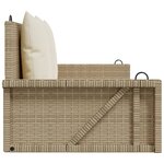 vidaXL Balancelle avec coussins beige 119x56x48 cm résine tressée