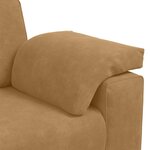 vidaXL Ensemble de canapés 3 Pièces avec coussins Marron Velours