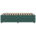 vidaXL Cadre de lit sans matelas vert foncé 90x190 cm velours