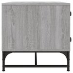 vidaXL Table basse avec portes en verre sonoma gris 68 5x50x50 cm