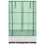 vidaXL Jardinière surélevée avec housse aspect rotin 80x40x138 cm