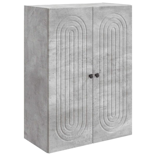 vidaXL Armoire Murale Gris béton 66 x 34 5 x 90 cm Bois d'ingénierie