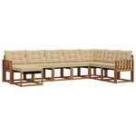 vidaXL Ensemble de canapés d'extérieur 8 pc Naturel et Beige