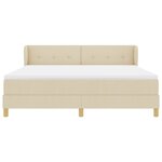 Lit Box Spring vidaXL avec Matelas en Crème  180x200 cm  Tissu