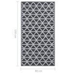 vidaXL Tapis d'extérieur Noir 80x150 cm PP