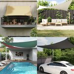 vidaXL Parasol en tissu oxford carré 3x3 m anthracite