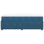 vidaXL Sommier à lattes de lit avec matelas Bleu foncé 90x200 cm