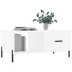 vidaXL Table basse blanc 90x50x40 cm bois d'ingénierie