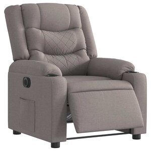 vidaXL Fauteuil inclinable électrique Taupe Tissu